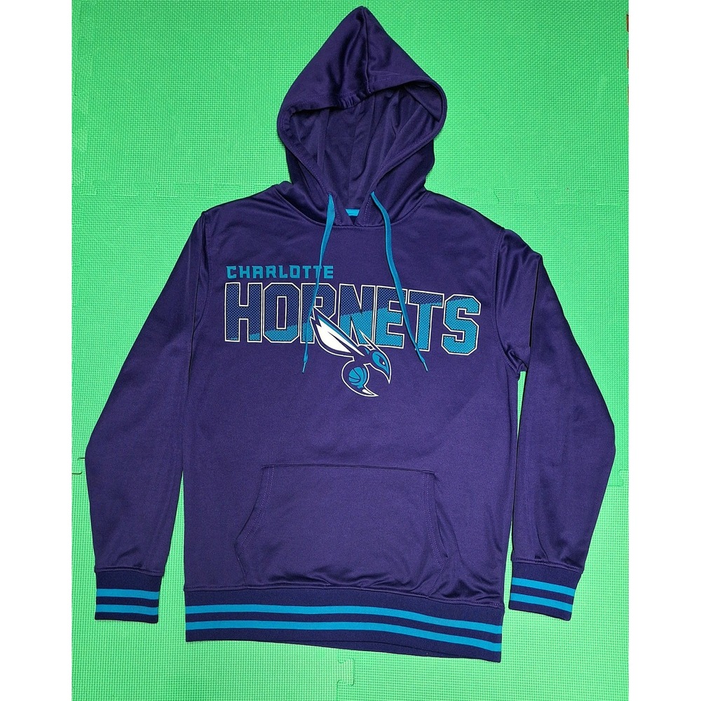 Charlotte Hornets Purple Hoodie Pullover Sweatshirt Size Medium NBA Basketball - Picture 1 of 7